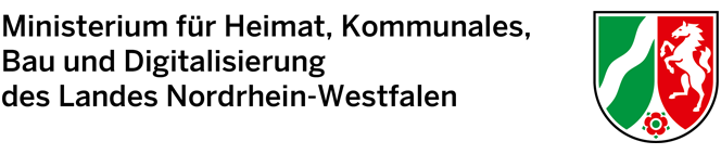 Logo des Ministeriums f&uuml;r Heimat, Kommunales, Bau und Digitalisierung des Landes Nordrhein-Westfalen